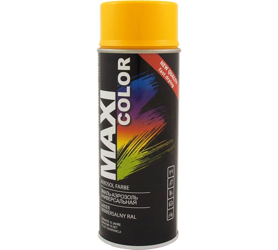 Эмаль-аэрозоль MAXI COLOR дынно-жёлтая 0,4 л 1028MX
