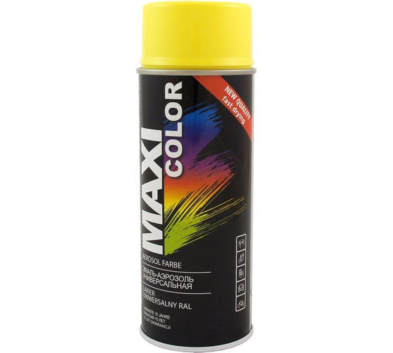 Эмаль-аэрозоль MAXI COLOR цинково-жёлтая 0,4 л 1018MX