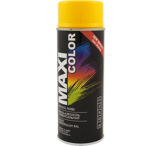Эмаль-аэрозоль MAXI COLOR сигнально-жёлтая 0,4 л 1003MX