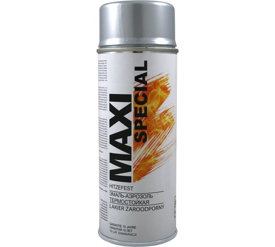 Эмаль-аэрозоль MAXI COLOR термостойкая серебристая 0,4 л 0007MX