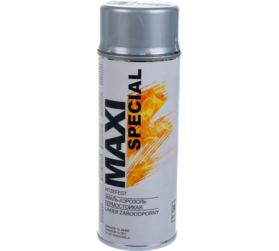Эмаль-аэрозоль MAXI COLOR термостойкая серебристая 0,4 л 0007MX