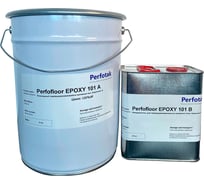 Пол наливной эпоксидный СЕРЫЙ Perfotak Perfofloor Epoxy 101 A + Epoxy 101 B (101A — упаковка 10 кг + 101B — упаковка 2,5 кг ) PFF101A101B001