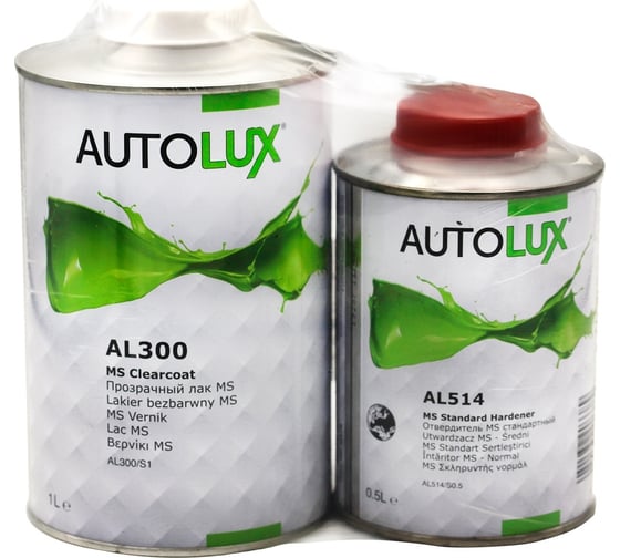 Прозрачный лак Autolux MS 1 л + стандартный отвердитель MS 0,5 л AL514/S0.5 комплект AL300/S1/514 1