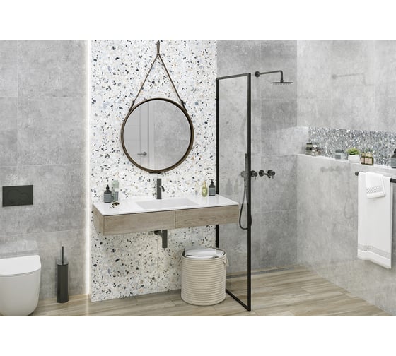 Керамогранит AlmaCeramica Terrazzo лаппатированный, 570х570 мм, 5 шт. GFA57TRZ07L