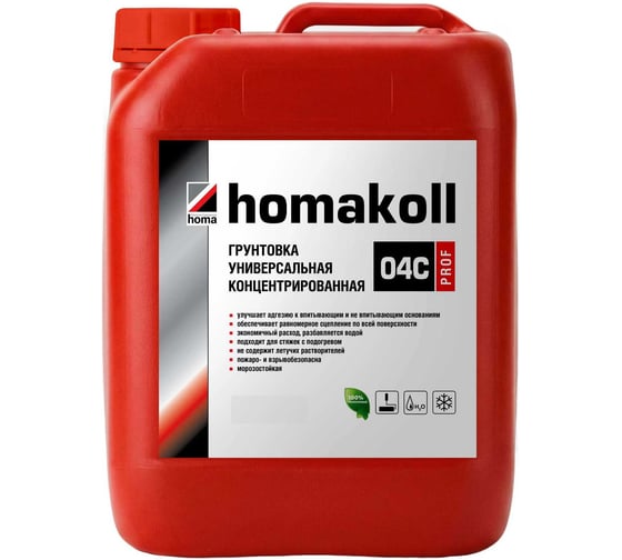 Грунтовка для впитыв. и не впитыв. оснований Homakoll 04C Prof концентрат, 5 л 99688