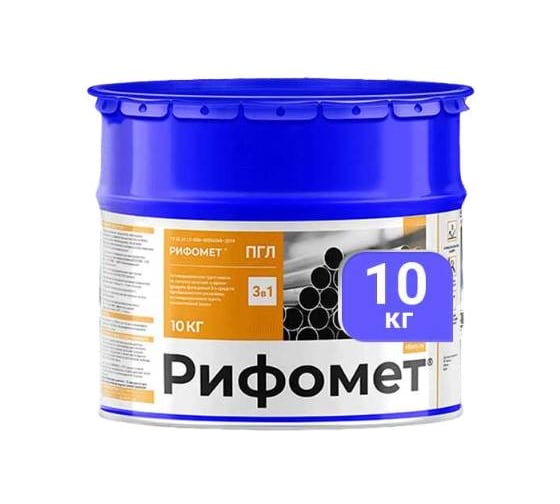 Грунт-эмаль по ржавчине РИФОМЕТ -ГЛ RAL 7040 10 кг 104422 1