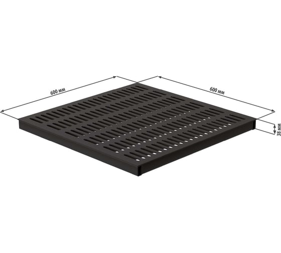 Перфорированная панель фальшпола Система КМ 38х600х600 (перфорация 38) RAL9005 LO48755 PPF38-600-600-38 RAL9005