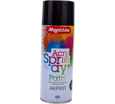 Краска RUNWAY Magic Line черная матовая 265г 010