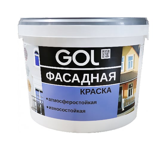 Акриловая фасадная краска Palizh GOL ВД-АК-2180 белоснежная 163 1,4 кг 11606110