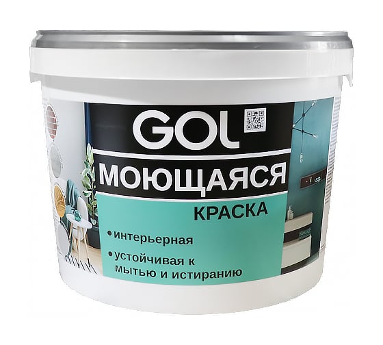 Акриловая моющаяся краска для стен Palizh GOL ВД-АК-1180 153 3 кг 11605746
