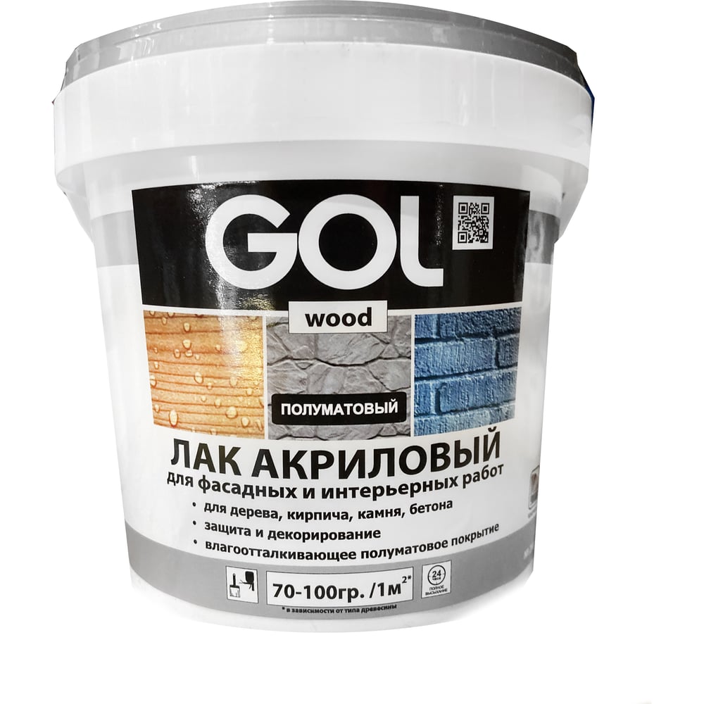 Морозостойкий акриловый лак по дереву Palizh GOL wood полуматовый 2,4 ...