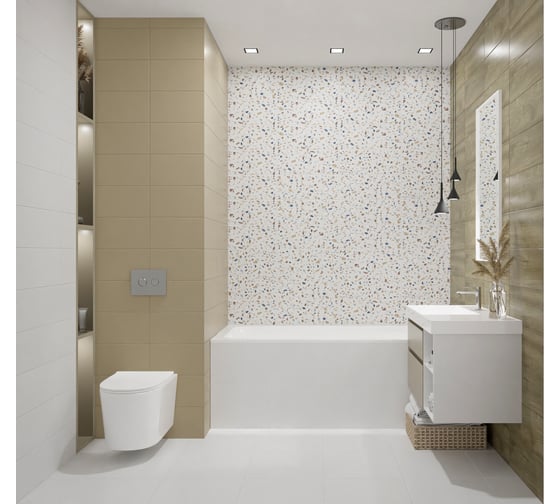 Плитка Azori Ceramica 20,1х50,5 COLORMIX VANILLA 16 шт. в упаковке 00-00108710