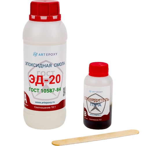 Эпоксидная смола ArtEpoxy ЭД-20 500 гр с отвердителем ПЭПА 50 гр Crystal ВИ-21620