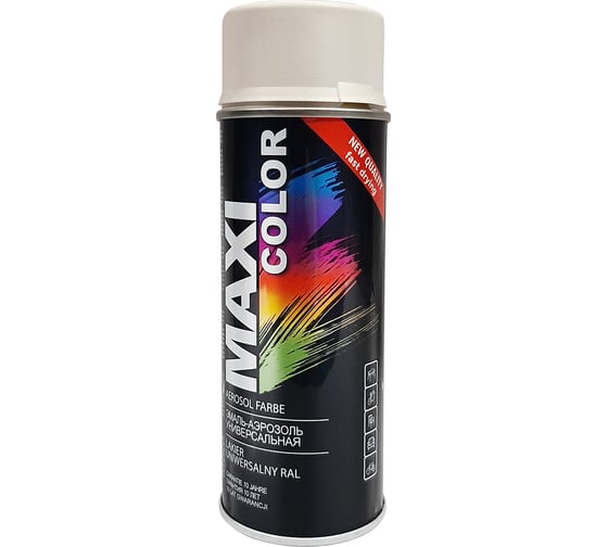 Эмаль-аэрозоль MAXI COLOR белая матовая 0,4 л 9010mMX