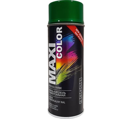 Эмаль-аэрозоль MAXI COLOR зеленая 0,4 л 6029MX