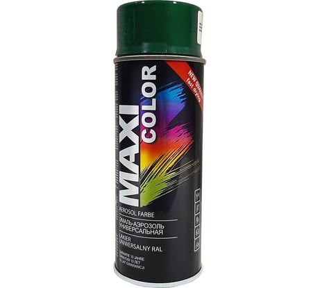 Эмаль-аэрозоль MAXI COLOR болотно-зеленая 0,4 л 6009MX