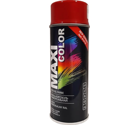 Эмаль-аэрозоль MAXI COLOR красная кармен 0,4 л 3002MX