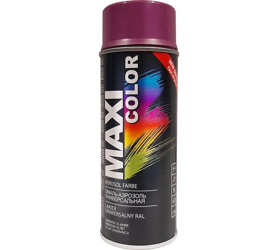 Эмаль-аэрозоль MAXI COLOR сигнально-фиолетовая 0,4 л 4008MX 1