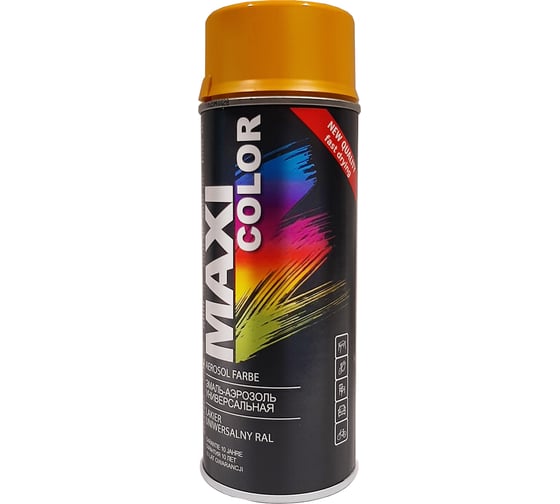 Эмаль-аэрозоль MAXI COLOR ярко-оранжевая 0,4 л 2002MX