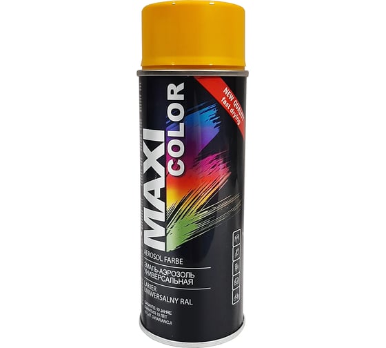 Эмаль-аэрозоль MAXI COLOR транспортно-жёлтая 0,4 л 1023MX