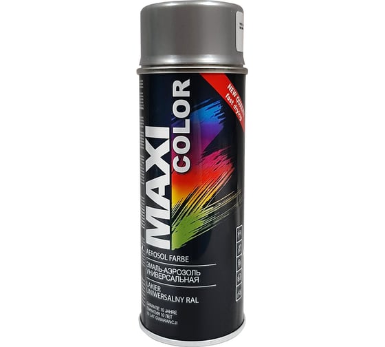 Эмаль-аэрозоль MAXI COLOR бело-алюминиевая 0,4 л 9006MX