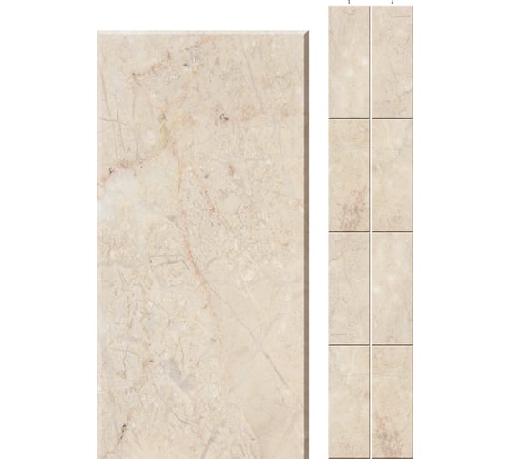 Панель ПВХ КронаПласт Unique Натуральный мрамор бежевый 2 шт. 00-00052979 1
