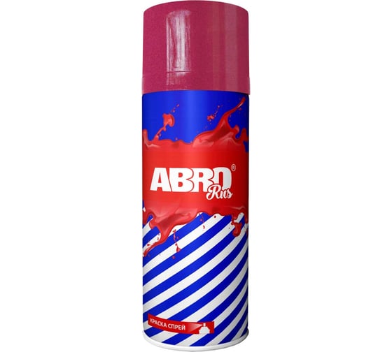 Краска-спрей акриловая ABRO №344 металлик, красная RUS SPOM-344-R