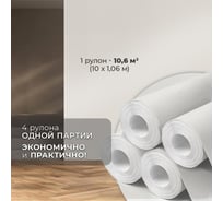 Обои флизелиновые Verol «Бежевые» 1.06x40 м, площадь 40 м2, обои на стену, декор для дома, виниловые на флизелине, метровые, однотонные, компаньоны 22-ФОК-001-4шт
