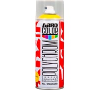 Краска акриловая аэрозольная ABRO POLYCHROM RAL 1018 цинково-жёлтый COLOR SP-RAL-1018