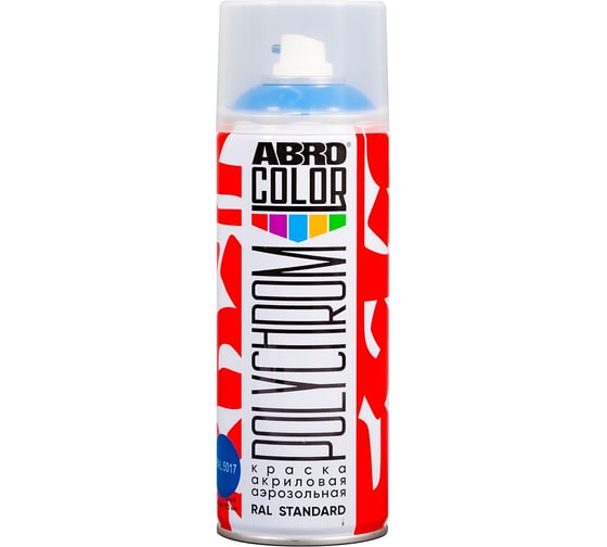Краска акриловая аэрозольная ABRO POLYCHROM RAL 5017 транспортный синий COLOR SP-RAL-5017 1