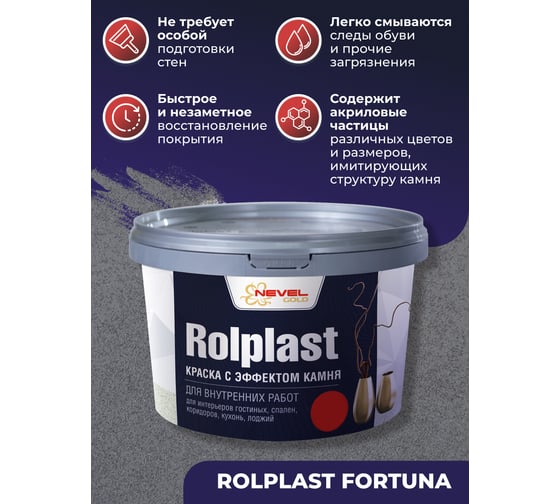 Декоративное покрытие NEVEL GOLD ROLPLAST Fortuna 2,0 кг 4607130865132