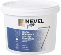 Краска NEVEL GOLD МОЮЩАЯСЯ для стен и потолков 7 матовая 12 кг/10 л 4607130865842