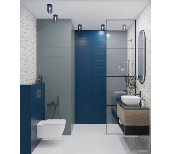 Плитка Azori Ceramica 20.1x50.5 см, COLORMIX AZUL 16 шт. в упаковке 00-00108712