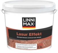 Декоративное лессирующее покрытие для внутренних работ LINNIMAX Lasur Effekt matt / Лазурь эффект матт, 2,5 л 948106020