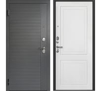 Дверь DIVA Foreman Ф-3 2МДФ 78мм 2050x860 Левая Сатин графит - Эмалит белый УТ-00083770