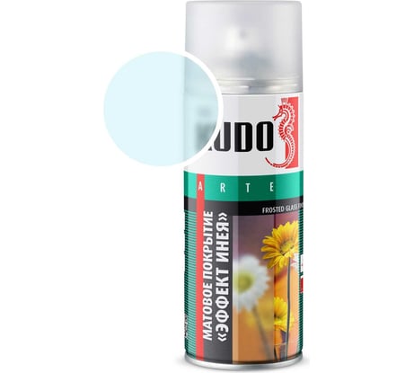 Декоративное покрытие для стекла KUDO Эффект инея голубой KU-9032