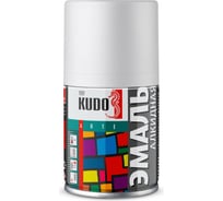 Аэрозольная краска в баллончике KUDO высокопрочная алкидная универсальная матовая RAL 9003 белая KU-1101.2