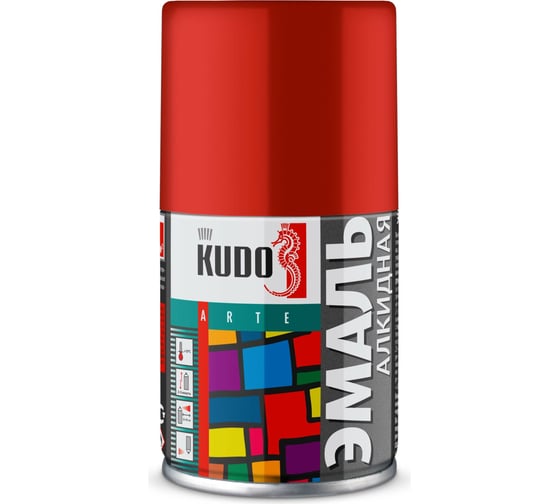 Эмаль KUDO универсальная красная RAL-3020 KU-1003.2