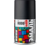 Аэрозольная краска в баллончике KUDO высокопрочная алкидная универсальная матовая RAL 9005 чёрная KU-1102.2
