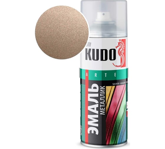 Эмаль металлик универсальная быстросохнущая KUDO SILVER GRAIN FINISH шоколад KU-1058
