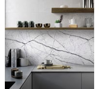 Фартук для кухни на стену ООО Оптион 3000х600х1,5 мм, Карраский мрамор 84719