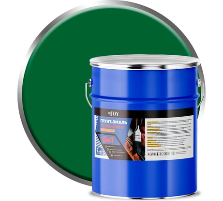 Грунт-эмаль по ржавчине 5 в 1 ABC FARBEN HiJOY термостойкая зеленый (7 кг) 4300015975