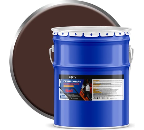 Грунт-эмаль по ржавчине 5 в 1 ABC FARBEN HiJOY термостойкая коричневый (20 кг) 4300015971