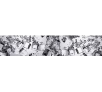 Фартук для кухни на стену ООО Оптион 3000х600х1,5 мм Лед ЧБ 10834