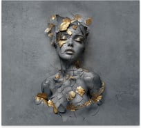 Фотообои 3D на стену Verol флизелиновые Темный барельеф с золотом 300x283 см 385-ФФО-05968