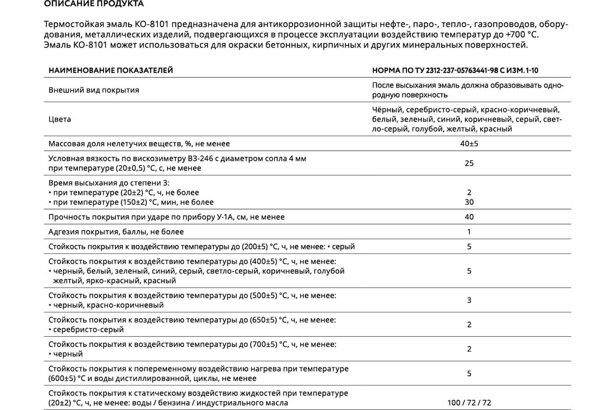  эмаль Elcon КО-8101 белая, 400 градусов, 25 кг 00-00000433 .