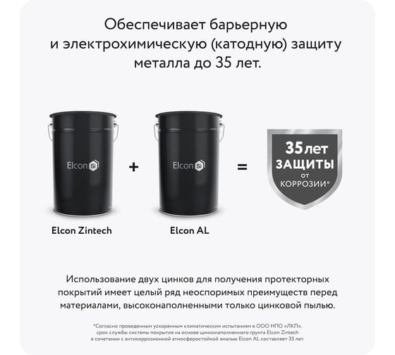 Противокоррозионная цинковая грунтовка Elcon Zintech, 25 кг 00-00003953