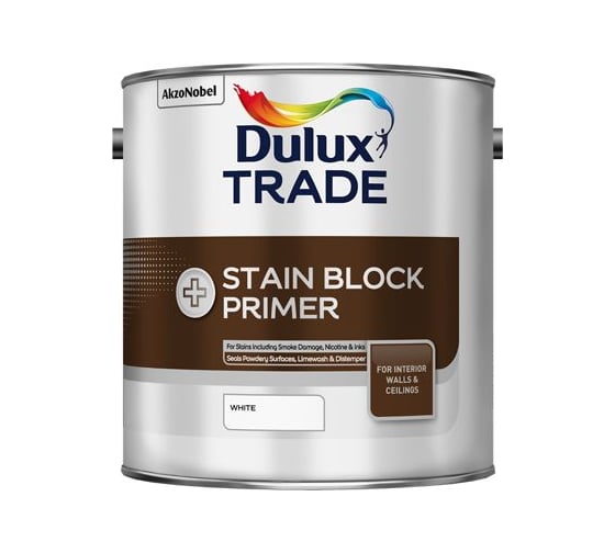 Грунтовка для блокировки старых пятен DULUX STAIN BLOCK PRIMER белая, 2.5 л 5183369