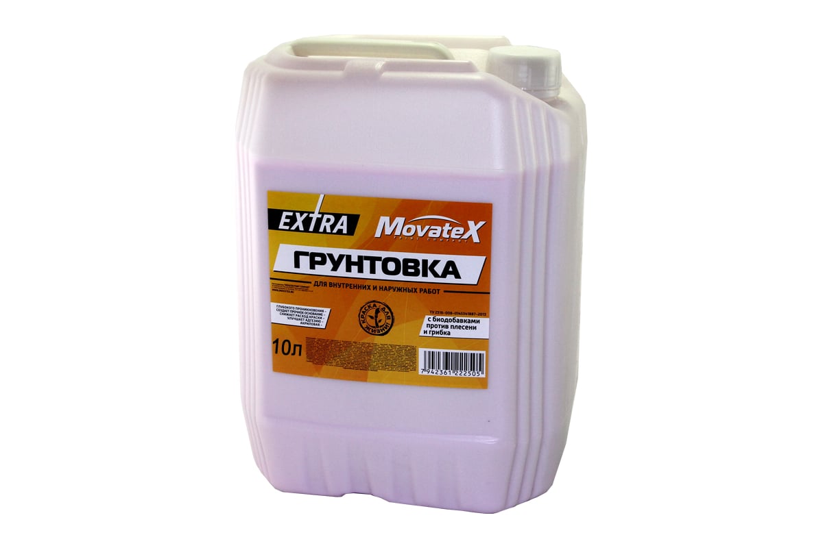 Грунтовка для наружных и внутренних работ Movatex EXTRA 10 л Т11880