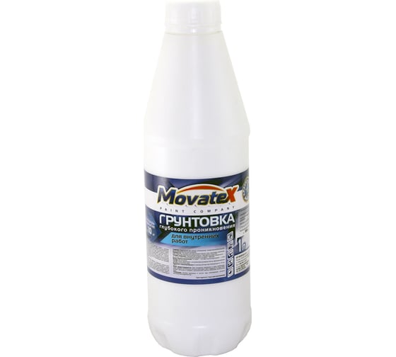 Грунтовка для внутренних работ Movatex 1 л Т02293